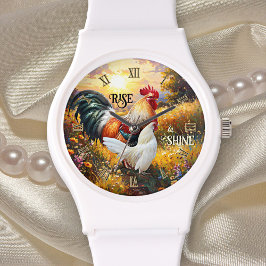 Reloj De Pulsera Colorful Rise and Shine Rooster