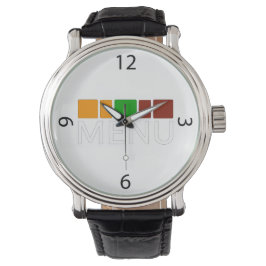 Reloj De Pulsera Colorful Squares Menu Text Graphic