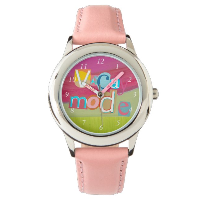 Reloj De Pulsera Colorful Unique Retro Vacay Mode (Anverso)