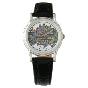 Reloj De Pulsera Colorida cerámica hebrea de Jerusalén