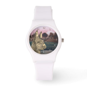 Reloj De Pulsera colorida imagen de la vida de un mono burro