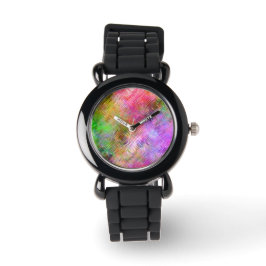 Reloj De Pulsera Colorida textura de vidrio opal