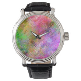 Reloj De Pulsera Colorida textura de vidrio opal