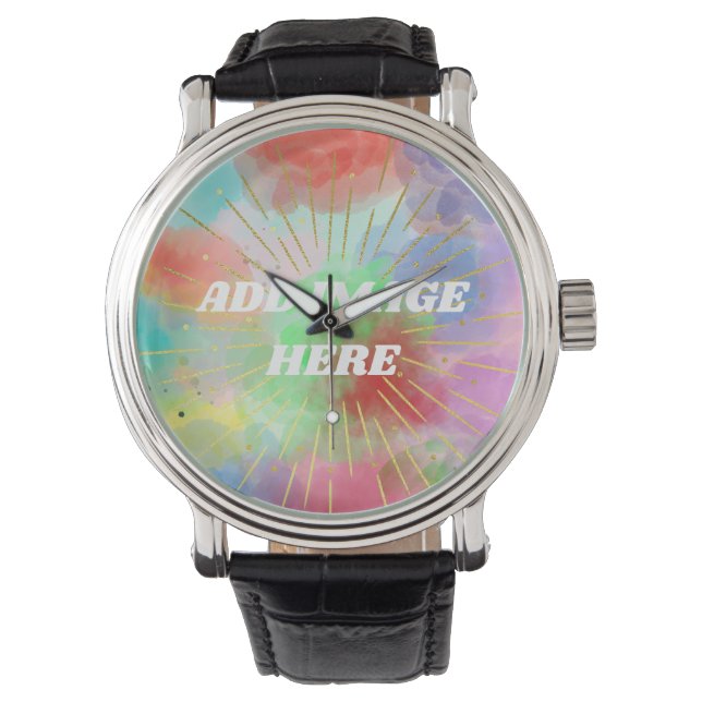 Reloj De Pulsera Coloridas nubes acuáticas de verano personalizadas (Anverso)