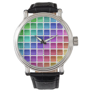 RELOJ DE PULSERA COLORIDAS PLAZAS DE BALDOSAS