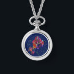 Reloj De Pulsera Colorido collar de flores<br><div class="desc">Esbozé esta flor primero en papel y luego pinté una pintura al óleo digital de esta flor con colores vibrantes. Ideal para un collar o para ver a esa persona o ocasión especial.</div>