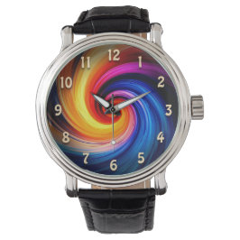 Reloj De Pulsera Colorido diseño de colores de barrido en espiral a