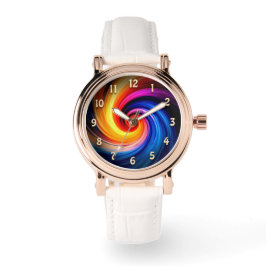 Reloj De Pulsera Colorido diseño de colores de barrido en espiral a