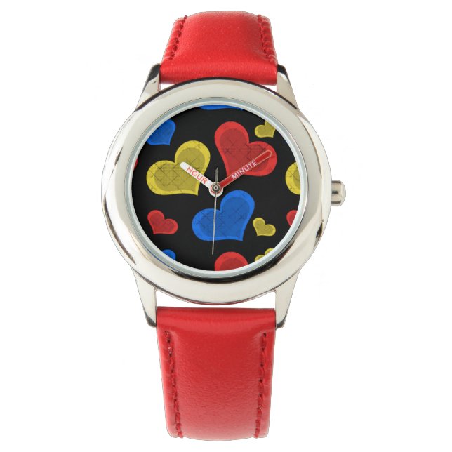 Reloj De Pulsera Colorido Hearts Watch (Anverso)