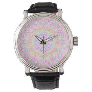 Reloj De Pulsera Colorido y vibrante Trippy Hippie Boho Mandala