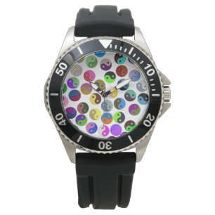 Reloj De Pulsera Colorido Ying Yang Pattern Watch