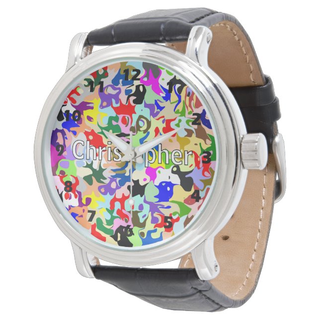 Reloj De Pulsera Colourful Abstract Art Design Personalised (Angular)