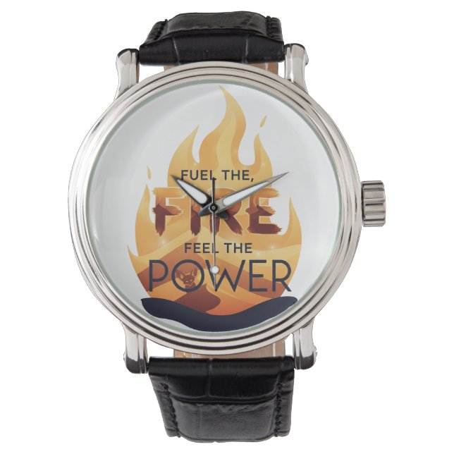 Reloj De Pulsera Coma el fuego y siente el tee motivacional de la p (Anverso)