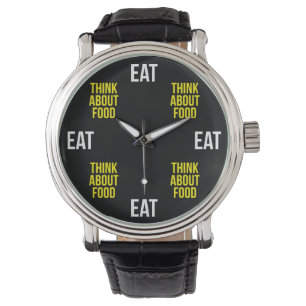 Reloj De Pulsera Coma, piense en la comida - novedad divertida