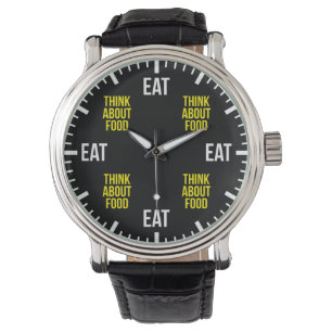 Reloj De Pulsera Coma y piense en la comida - novedad divertida
