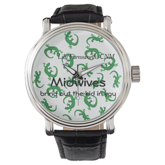 Reloj De Pulsera Comadronas y Green Lizard Twist (Anverso)