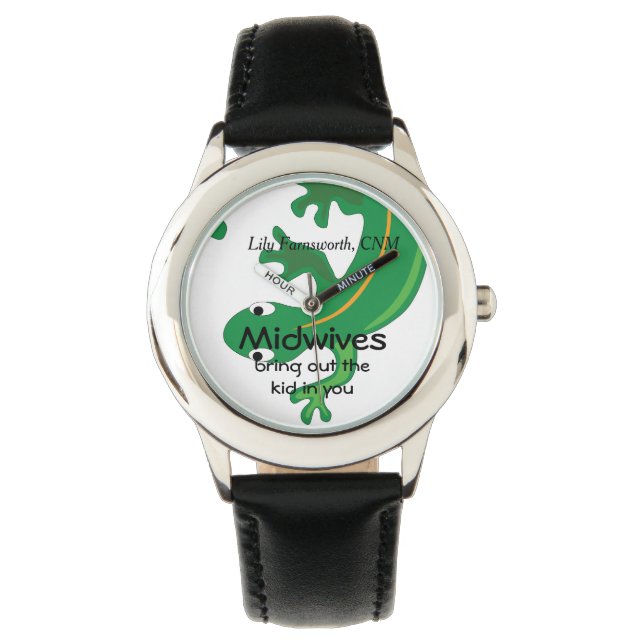 Reloj De Pulsera Comadronas y Lizard Twisty Verde (Anverso)