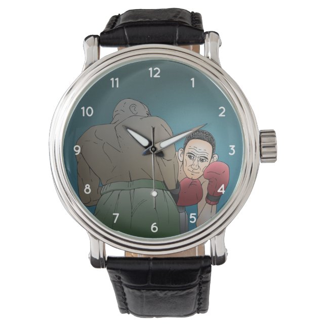 Reloj De Pulsera Combate de Boxeo entre Dos Hombres (Anverso)
