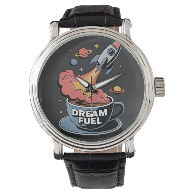 Reloj De Pulsera Combustible de Sueños Gráfico: Cohete Despegando d (Anverso)