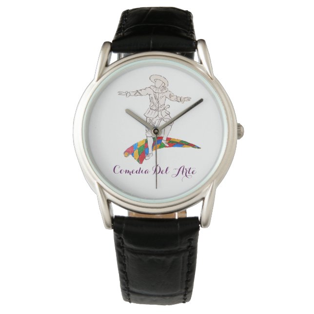 Reloj De Pulsera comedia del arte harlequin (Anverso)