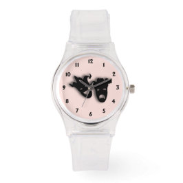 Reloj De Pulsera Comedia y teatro de tragedia rosado