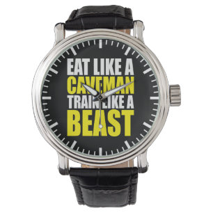 Reloj De Pulsera Comer Como Un Caballero, Entrenar Como Una Bestia 