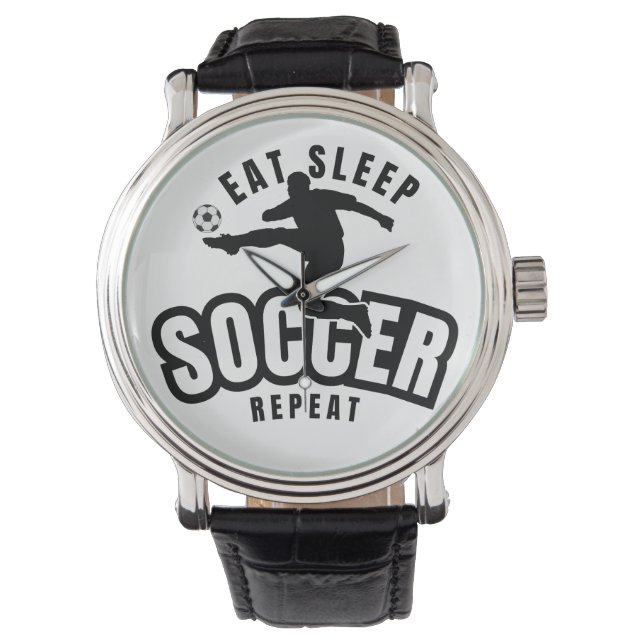 Reloj De Pulsera comer dormir fútbol repetir  (Anverso)