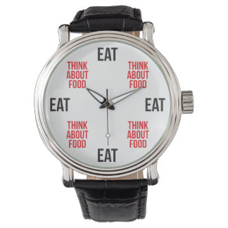 Reloj De Pulsera Comer, pensar en la comida - Novedad divertida