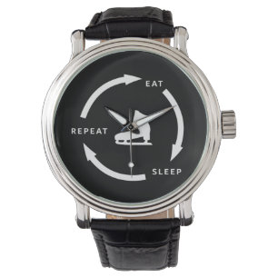 Reloj De Pulsera Comer Sleep Repetir Figura Patinaje Deportivo Afir