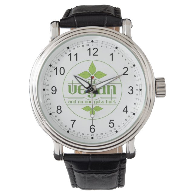 Reloj De Pulsera Comer vegan y nadie se lastima (Anverso)