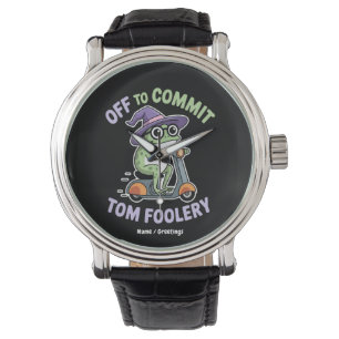 Reloj De Pulsera Cometer a Tom Foolery Frog Meme gracioso