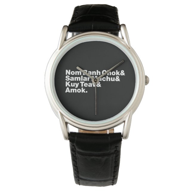 Reloj De Pulsera Comida camboyana / khmer Street (Anverso)