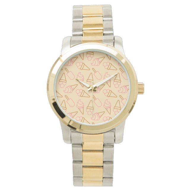 Reloj De Pulsera Comida de verano con contornos de helado de contor (Anverso)