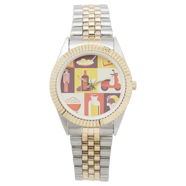 Reloj De Pulsera comida italiana, comida italiana (Anverso)