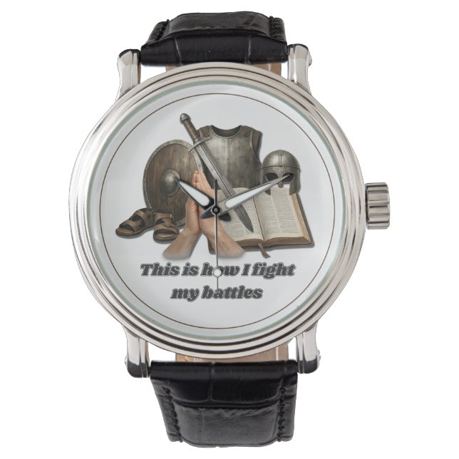 Reloj De Pulsera Cómo Lucho Mis Batallas (Anverso)