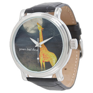 Reloj De Pulsera ¿Cómo sabe la luna? Giraffe y Moon Watch