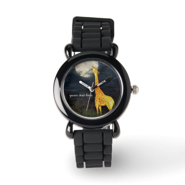Reloj De Pulsera ¿Cómo sabe la luna? Giraffe y Moon Watch (Anverso)
