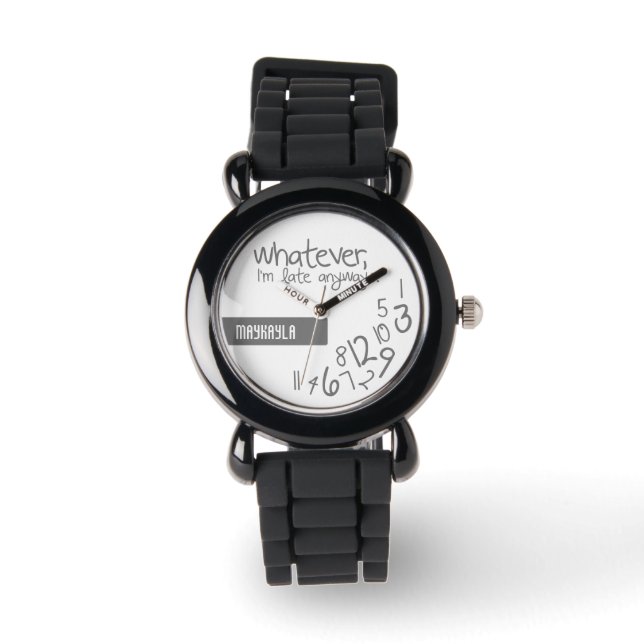 Reloj De Pulsera como sea, llego tarde de todos modos (Anverso)