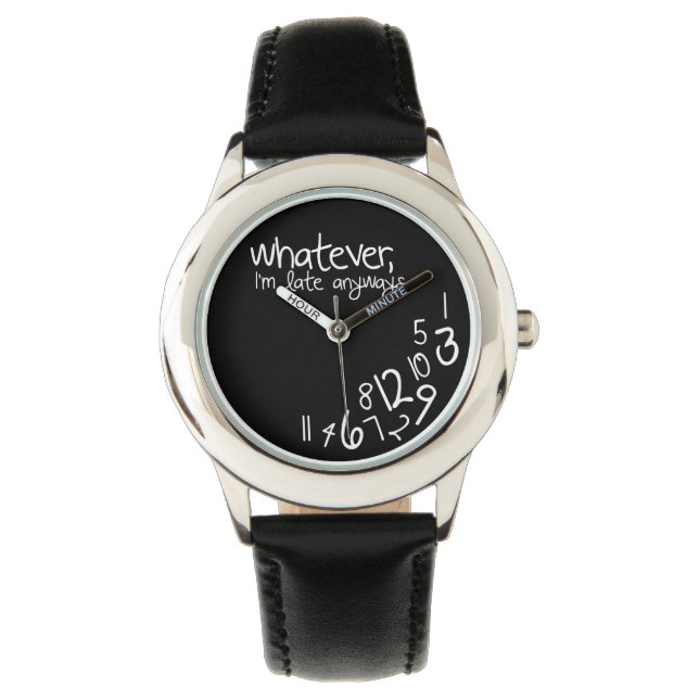 Reloj De Pulsera como sea, llego tarde de todos modos (Anverso)