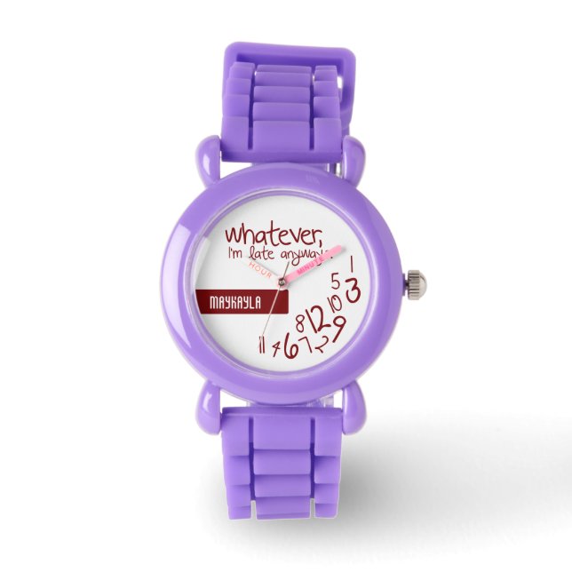 Reloj De Pulsera como sea, llego tarde de todos modos (Anverso)
