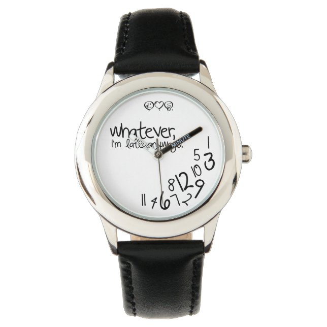 Reloj De Pulsera como sea, llego tarde de todos modos (Anverso)