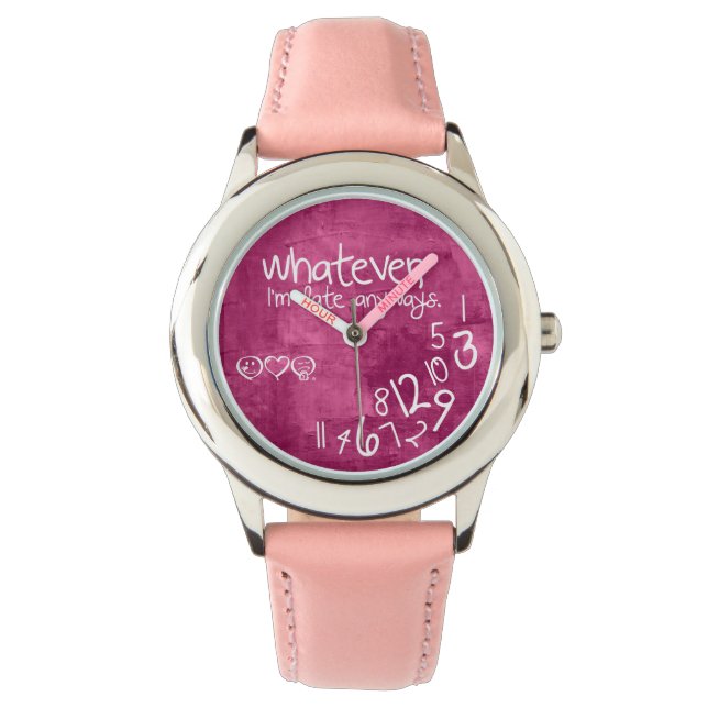 Reloj De Pulsera como sea, llego tarde de todos modos (Anverso)