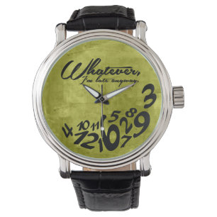 Reloj De Pulsera Como sea, llego tarde de todos modos - verde lima