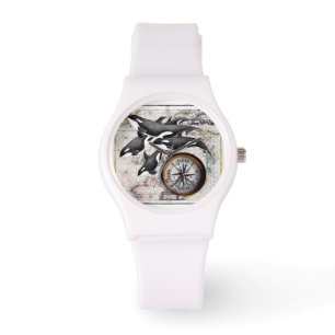 Reloj De Pulsera Compás náutico de la orca