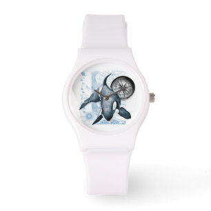 Reloj De Pulsera Compass de ballena de Orca