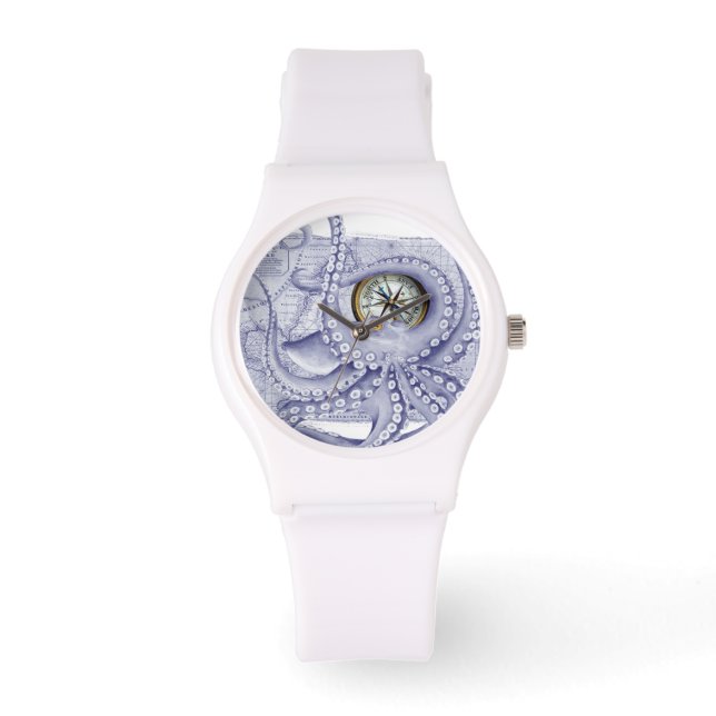 Reloj De Pulsera Compass púrpura de pulpo (Anverso)