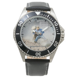 Reloj De Pulsera Competencia de lucha de toros de rodeo masculina o