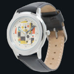 Reloj De Pulsera Composición de formas geométricas coloridas<br><div class="desc">Círculos coloridos,  cuadrados y líneas,  composición artística abstracta moderna.</div>