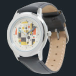 Reloj De Pulsera Composición de formas geométricas coloridas<br><div class="desc">Círculos coloridos,  cuadrados y líneas,  composición artística abstracta moderna.</div>