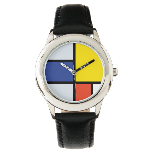 Reloj De Pulsera Composición de Piet Mondrian A - Resumen de arte m (Anverso)